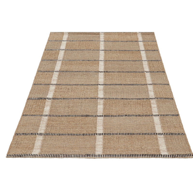Scandinavian Wool Striped Area Rug, Rectangle 10' x 14'