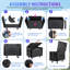 Valise utilitaire 35 po, coffre à câbles empilable, valise ATA imperméable et professionnelle, coffre de rangement roulant robuste avec roues pour équipement audio et dj professionnel, transport de matériel de tournée
