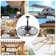 Outdoor Caged Ceiling Fan With Led Light For Patios,Plug in Ceiling Fan with Remote