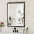 Beveled Design Rectangle Framed Bathroom Vanity Wall Mirror in Matte Black-1596918582