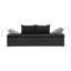 Chaise longue d'extérieur en acier thermolaqué en rotin de polyuréthane noir durable