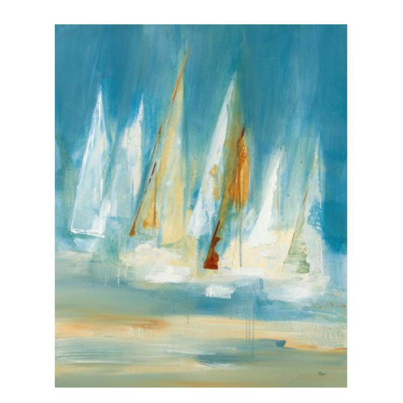 Full Sail II Print by Lisa Ridgers, Glass Coat, 45" H x 36" W