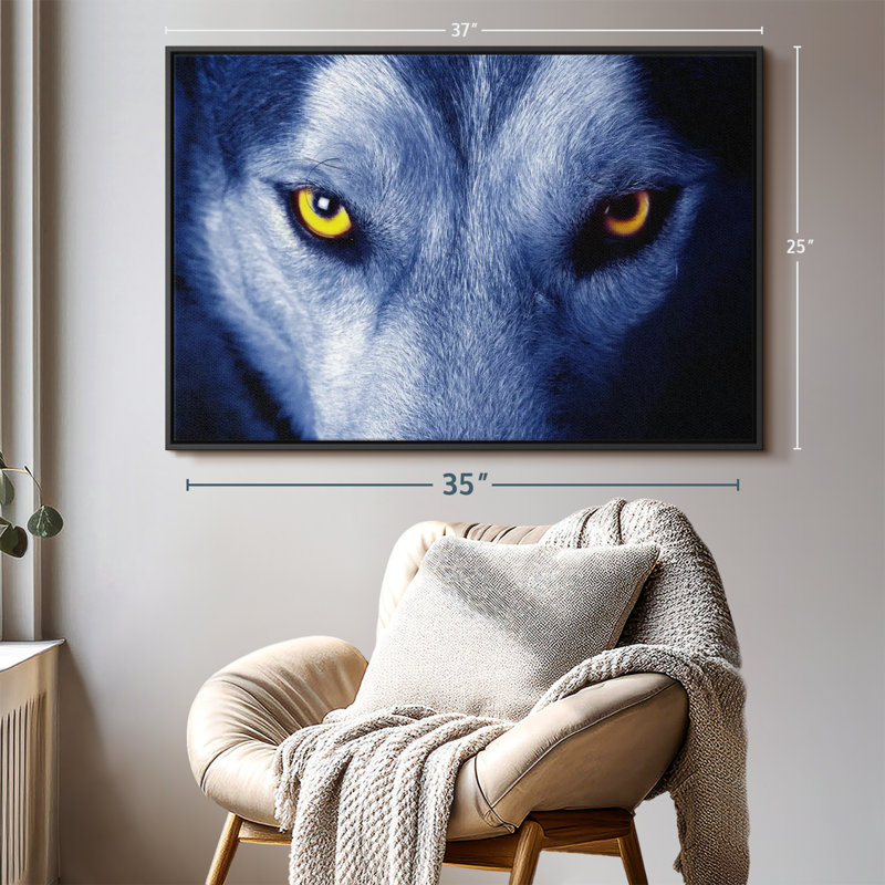 Animal «Mystic Wolf Eyes», reproduction sur toile, H 25 po x l 37 po