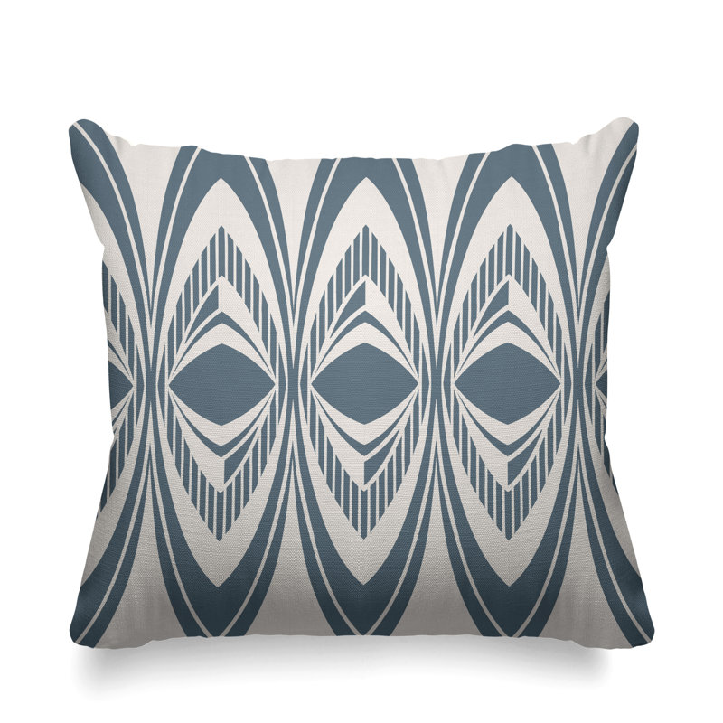 Housse et insert de coussin d'extérieur carré Chisom Tribal, L 19 po x H 19 po, Gris