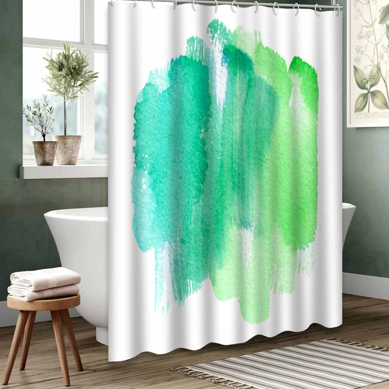 Rideau de douche bleu imperméable, rideaux de douche pour la salle de bain avec 12 crochets, L 72 po x l 78 po