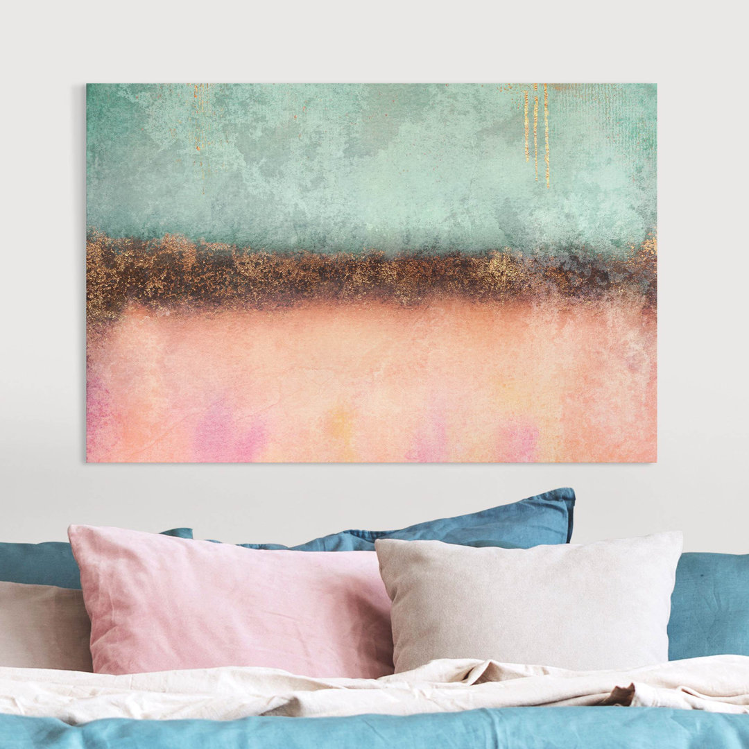 Leinwandbild Pastel Summer with Gold von Elisabeth Fredriksson