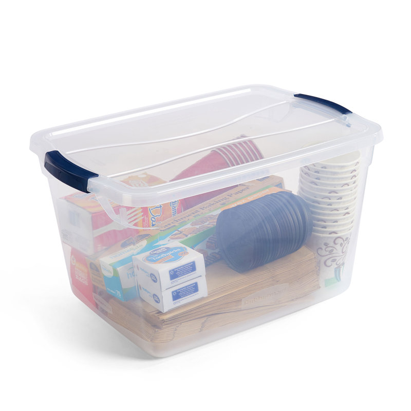 Bacs de rangement transparents avec couvercles Rubbermaid, Paquet de 6
