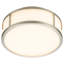 Lampe encastrée à DEL intégrée en nickel brossé 10 pouces, haute performance 1225 lumens 24 W, 3 choix de température de couleur, intensité variable avec des gradateurs compatibles, verre blanc gravé pour une couverture uniforme,