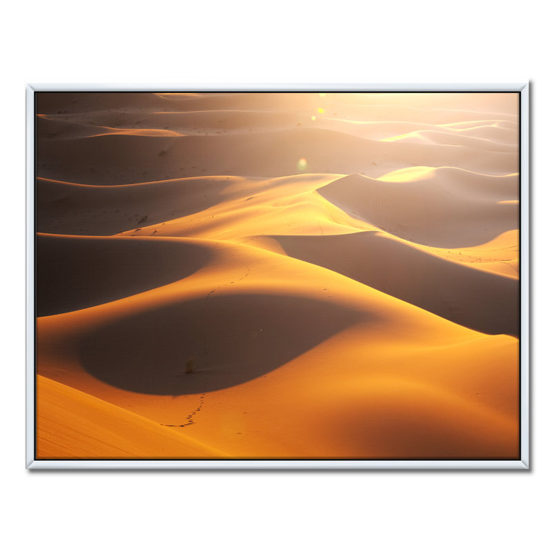 Desert Mountain Hills - reproduction de photo sur toile, H 12 po x l 20 po x p 1 po, Toile blanche encadrée
