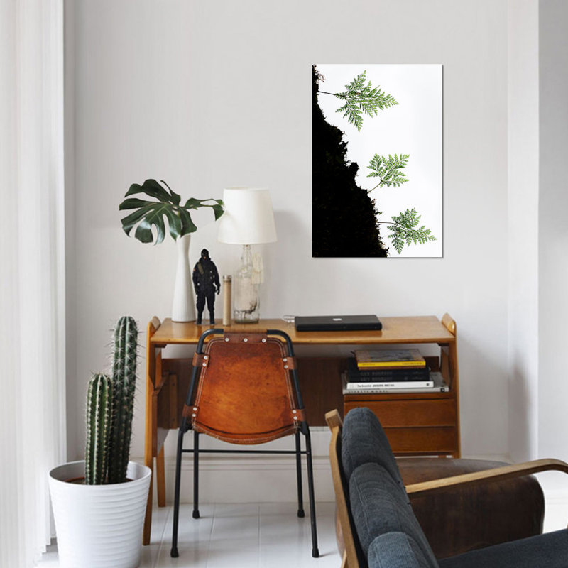 « palm trio ii », impression sur toile, H 18 po x l 12 po x P 1,5 po, Toile tendue, Pas de tapis