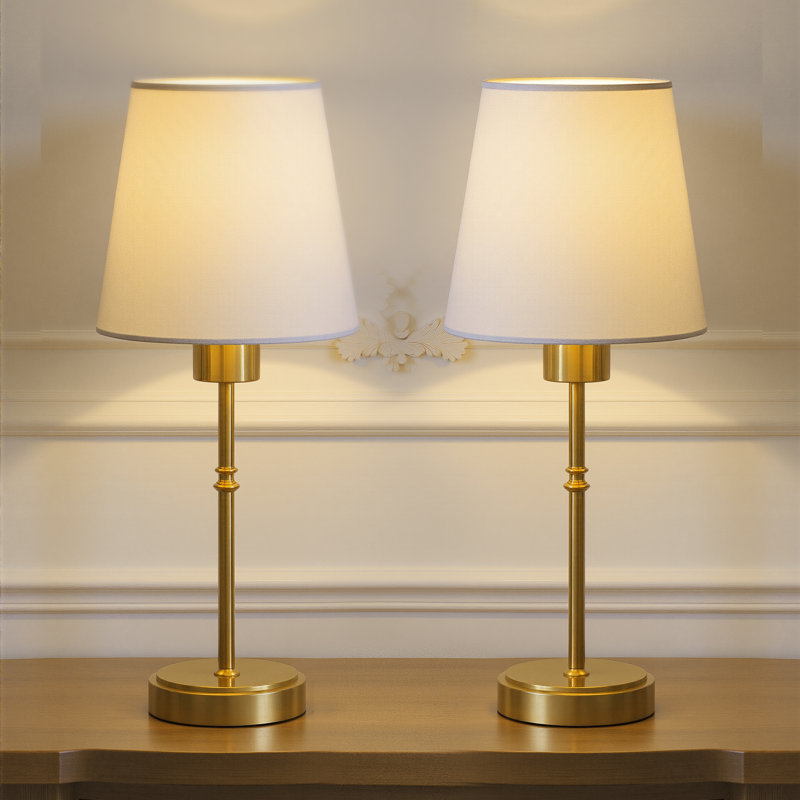 Lampe de table 16,1 po avec télécommande RVB / lampes de bureau standard style traditionnel