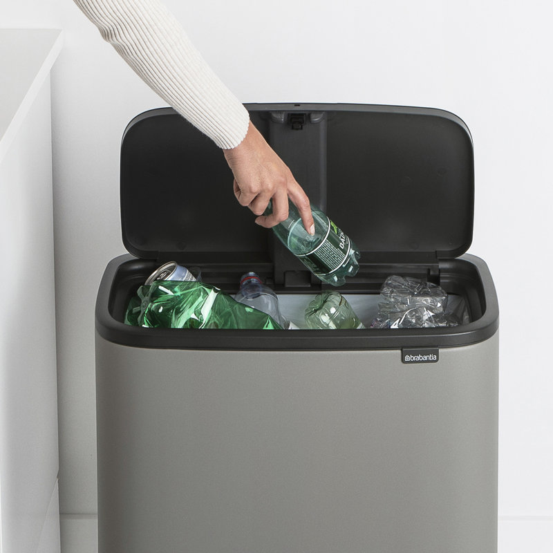 Brabantia Bo Touch Bin, 34 L, Soft Grey