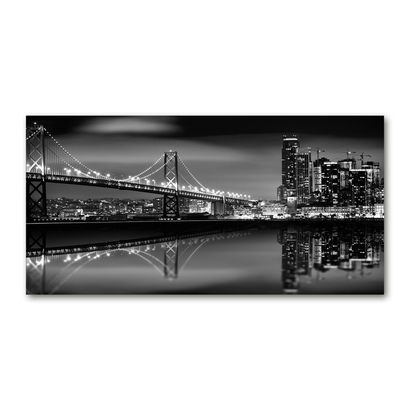 San Francisco By Night - Wrapped Canvas Print