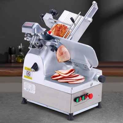 Commercial Meat Slicer, 550W Automatic Meat Slicer With 12" Carbon Steel Blade, Meat Slicers Machine With Adjustable Thickness From 0~14 mm Suitable for Commercial/Home Use