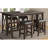 Upholstered Counter Stool with Solid Wood Frame