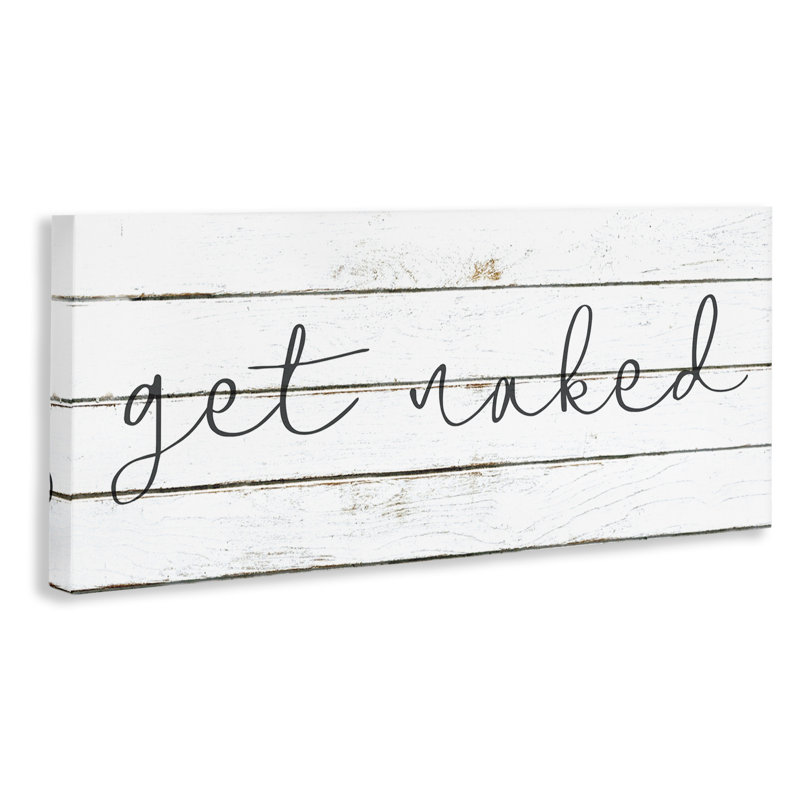 «Minimal White Planked Look Get N nu Script» par Daphne Polselli, reproduction d'art textuel, H 17 po x l 40 po