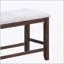 Banc rembourré à hauteur de comptoir de couleur noyer pour les salles à manger modernes et classiques
