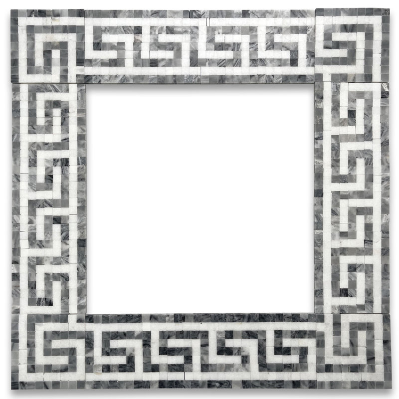3.5 in. x 11 in. Marble Tile, Gray/Brown