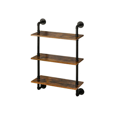 Barryan 3 Piece Industrial Pipe Shelves
