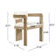 Lyddia 23.50"Wide Modern Neoclassical Upholstered Dining Arm Chair with Fluted Wood Frame-135068429-135068432