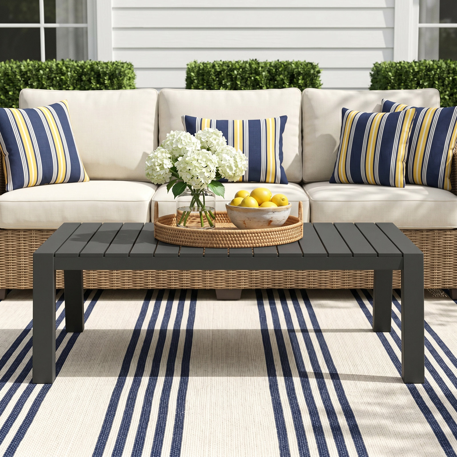 Powder Coated Aluminum Coffee Table