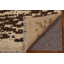 Tapis brun / noir en laine noué à la main de conception unique 6 pi 11 po x 9 pi 8 po New Age