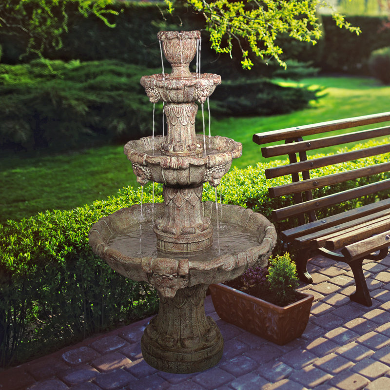 Medici Lion Four-Tier Floor Fountain