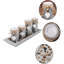 4 Piece Wood Tabletop Tealight Holder Set