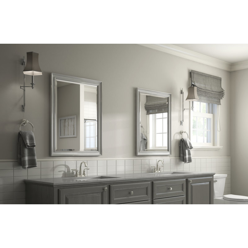 Miroir de salle de bain biseauté Deluxe, 27,87 po x 20,63 po