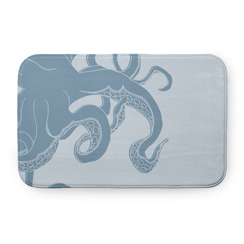 Tapis de bain Shark, Bleu, L 21 po x L 34 po