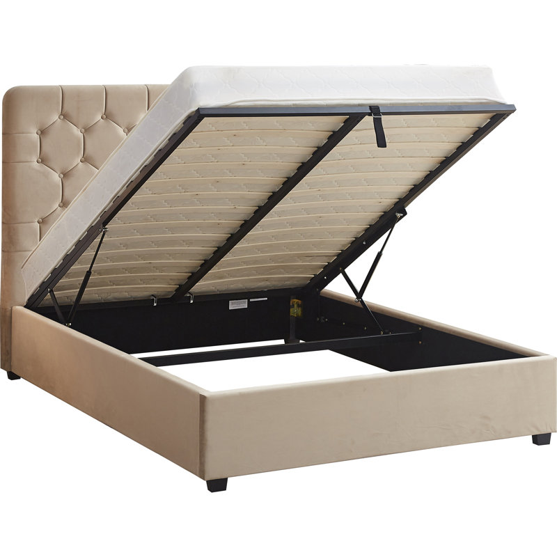 Madison Ottoman Bedframe, Kingsize (5'), Tan