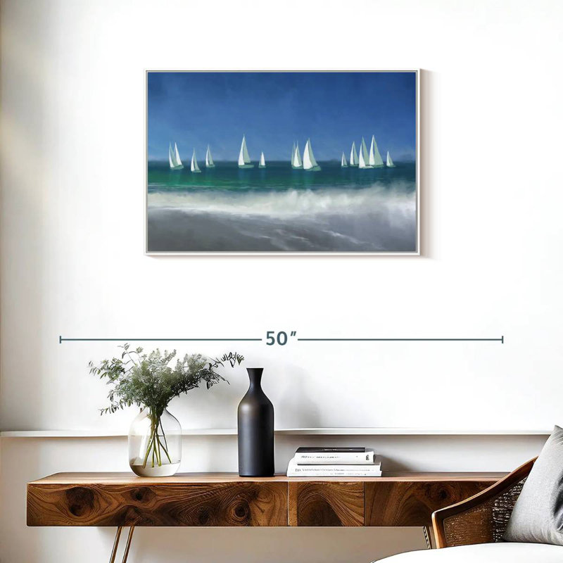 Port de plaisance, Cadre flottant blanc, 31 po x 21 po