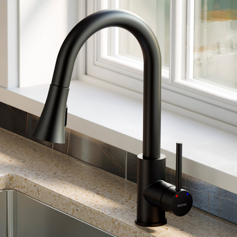 Robinet de cuisine Karran Weybridge, Noir mat