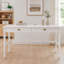 Bureau à domicile en bois, table d'étude, poste de travail moderne et multifonctionnel avec chargeur et rangement intégrés-1506158536