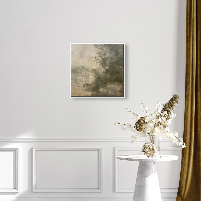 Crumbled Verdancy Canvas Landscape & Nature Print by Oliver Gal, Black Frame, 12 x 12, 21"H x 21"W, White Frame