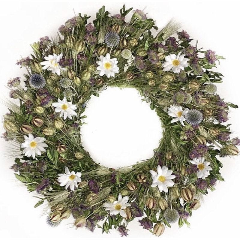 22" Spring Daisy Wreath
