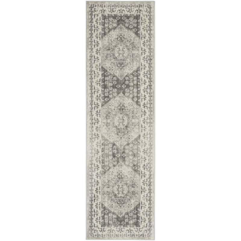 Tapis ivoire Madlyn, Tapis de couloir 2 pi 2 po x 7 pi 6 po