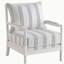 Fauteuil d'appoint à rayures blanches et bleu marine