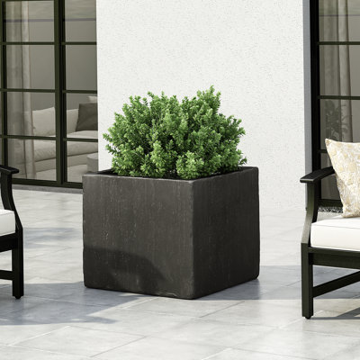 Charmante jardinière d'extérieur en pierre moulée pour rehausser l'esthétique du jardin