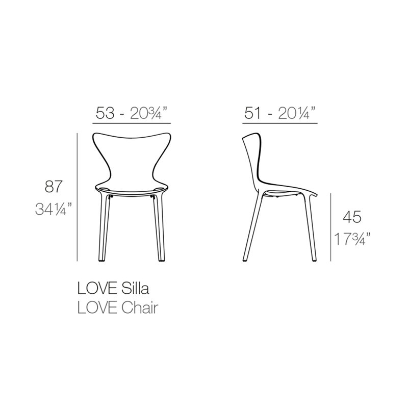 Love Stacking Side Chair, Ecru