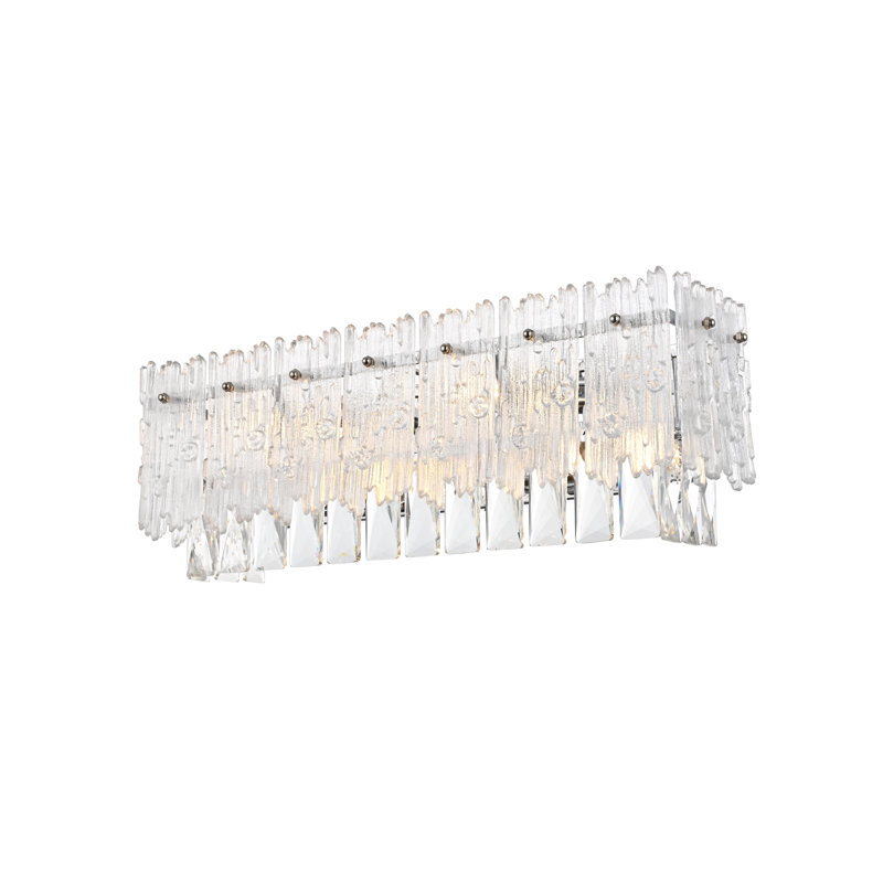 Niema Wall Sconce, Chrome, 7" H x 19" W x 19" D