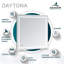 AQUADOM Daytona l 96 po x H 36 po x P 1 po, miroir mural pour salle de bain avec 3 lumières de température de couleur, commande tactile, gradateur et désembueur, horloge numérique-92476561