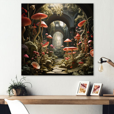 Mushroom The Secret Garden - Countryside Print on Metal