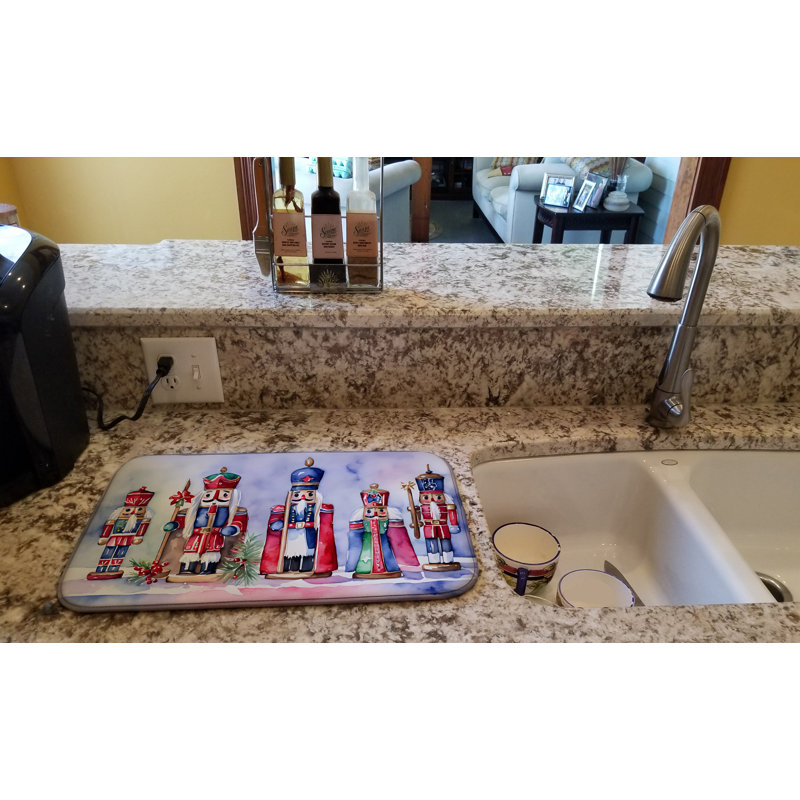 Christmas Nutcrackers Dish Drying Mat