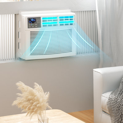 Apportez le climatiseur de fenêtre intelligent 12 000 BTU avec contrôle d'appli / Wi-Fi et calendrier de 24 heures Energy Star et télécommande incluse pour refroidir 450 pieds carrés pour le salon, la chambre à coucher
