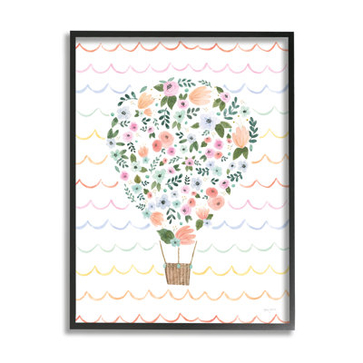 Art pour enfants en montgolfière