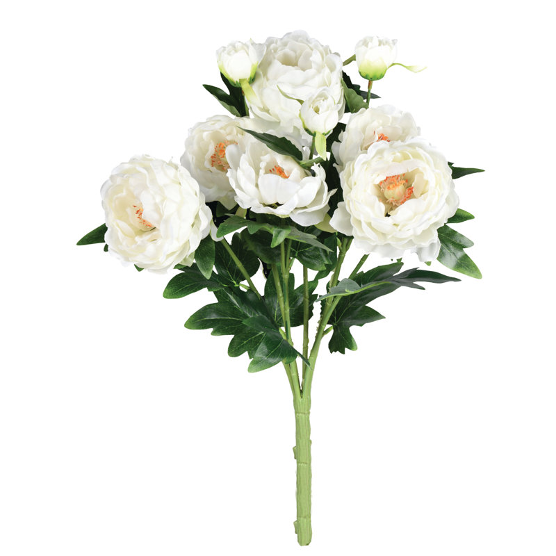 Buisson de pivoines artificielles, Blanc
