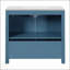 Meuble-lavabo bleu rétro de 36 pouces avec lavabo en céramique, finition vieillie et rangement spacieux pour les salles de bain modernes-2117757036