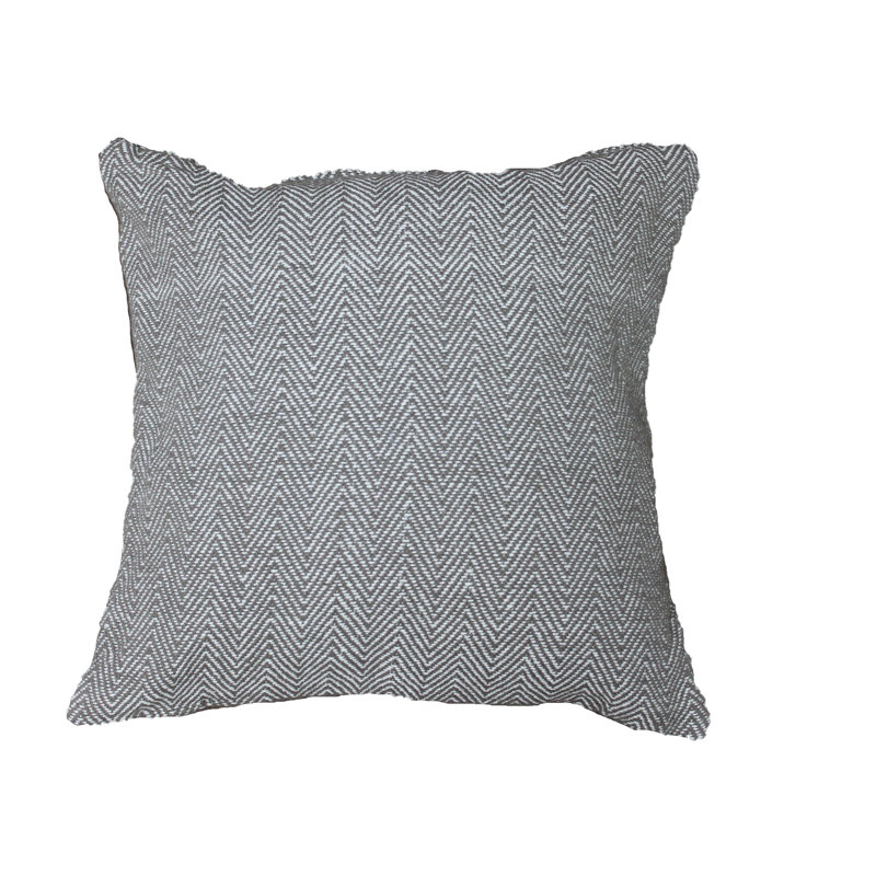 Throws Chevron Throw Pillow, Grey