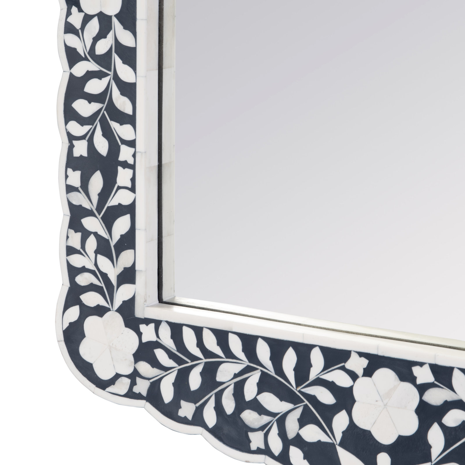 Ren 20" Mango Accent Mirror, Navy